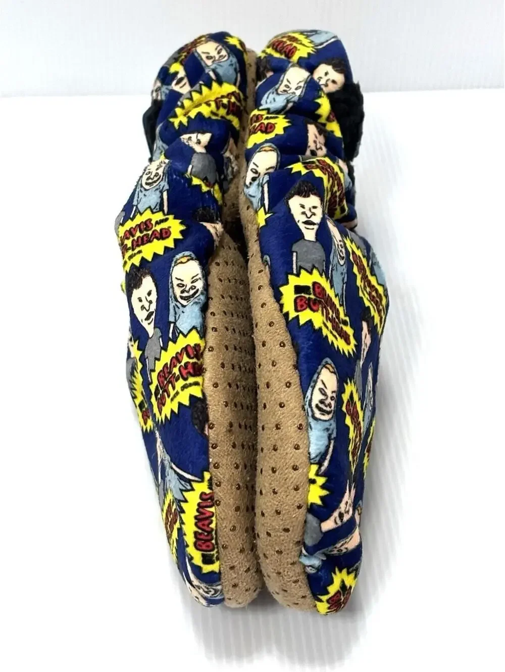 Beavis and Butthead Fuzzy Babba Slipper Socks Pair Size 10/12 -L /XL Men MTV NEW